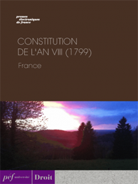 ebook ouvrage - Constitution de l'an VIII (1799)