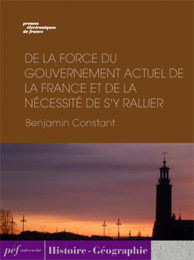 ouvrage - De la force du gouvernement actuel de la France et de la nécessité de s'y rallier